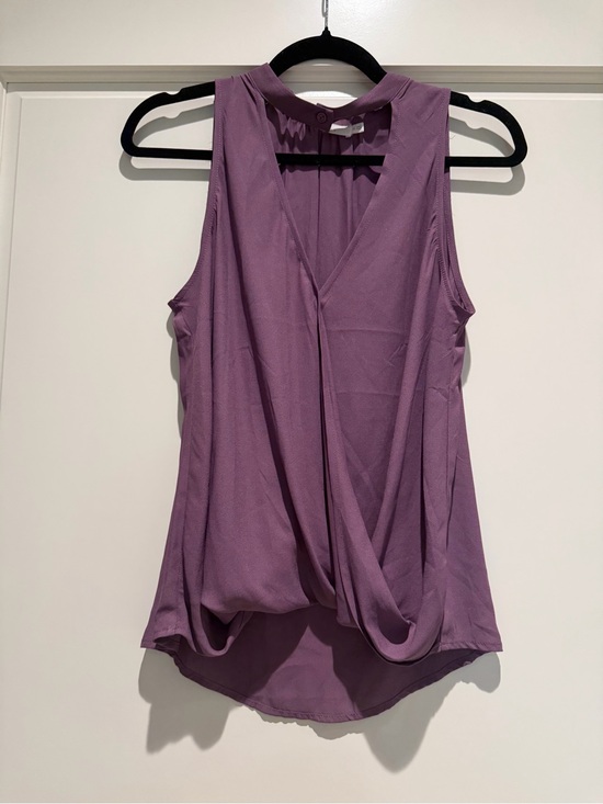 Lush Tops - Lush Sleeveless Blouse - Solid Purple - Size XS